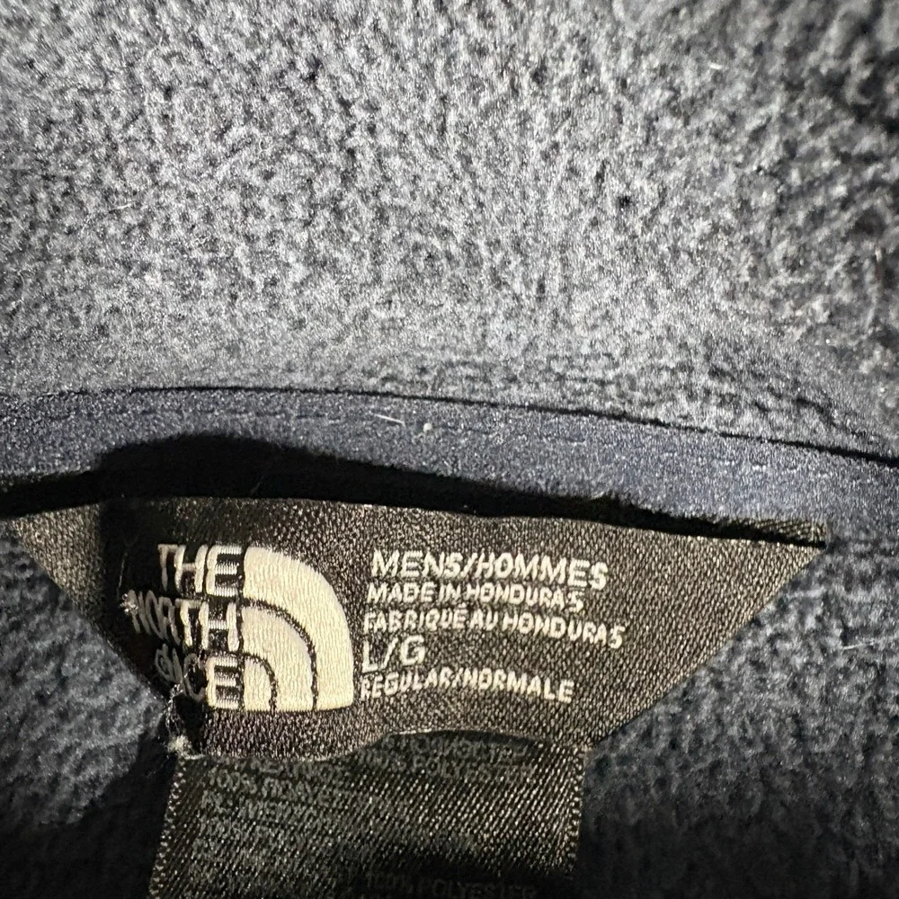 The North Face Fleece Pullover Mens Large Grey 1/4 Zip TKA‎ 100 Glacier Logo